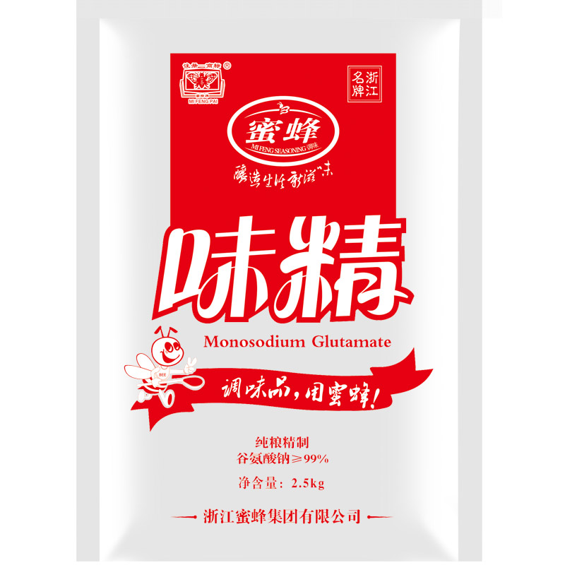 浙江省蜜蜂牌无盐味精大袋商用新一代5斤厨房食堂20包起免邮整件_虎窝淘