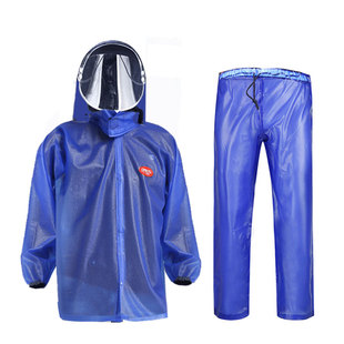 千里雨大帽檐骑手雨衣牛筋加厚雨裤套装步行摩托骑行农场防油酸