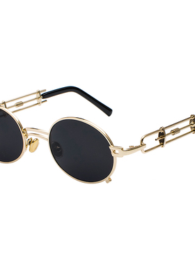 蒸汽朋克椭圆形墨镜网红款男女