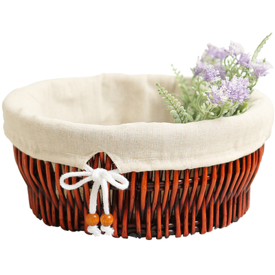 六月生茶几零食篮藤编收纳筐