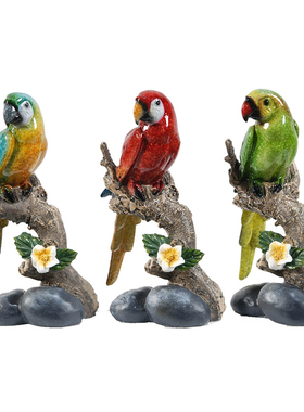 金刚鹦鹉玄关书房礼物树脂工艺品