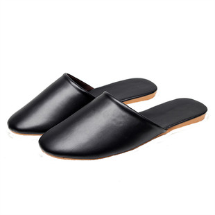 海宁居家皮拖鞋包头冬男女夏牛筋底试衣间办公室春秋季棉定制logo
