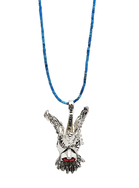 青金石榴纯银项链吊坠