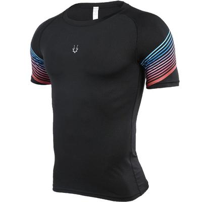 运动紧身衣高弹力压缩短袖t恤男