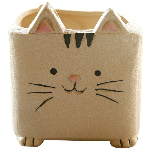 多肉植物花盆可爱卡通创意个性陶瓷动物肉肉小猫小猪小兔组合盆栽