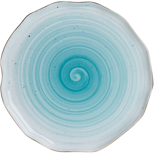 星云ins少女心欧式餐具釉下彩手绘金边陶瓷牛排盘米饭碗大号汤碗