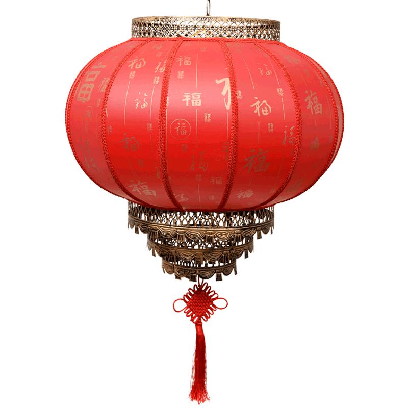 仿古印字羊皮燈籠圓陽臺中式防水太陽能燈籠茶樓戶外廣告燈籠定做