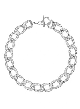 夸张冷淡风网红博主满钻锁骨链