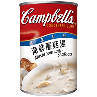 香港购 Campbell Soup 金宝汤 海鲜蘑菇汤罐头300g方便料理