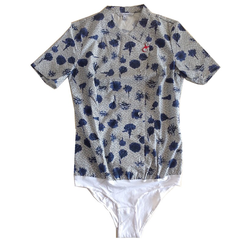 东航MU空姐乘务员制服青花瓷连体衬衣高端China Eastern Airlines