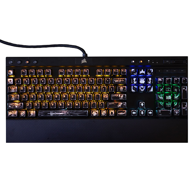 魔兽键帽透光WOW主题个性私人机械键盘帽K70黑寡妇95部落联盟定制