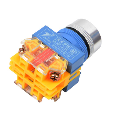 金豪LAY37电源启动按钮开关自复位Y090-11BN点动22mm 220V PBCNP4
