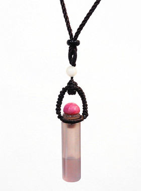 玫瑰石香氛精油瓶项链