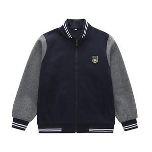 中学小学生思明区弘毅校服套装儿童藏青深灰拉链棒球服纯棉英伦风