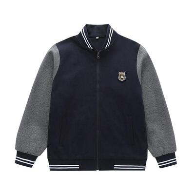 思明区弘毅儿童藏青深灰校徽班服