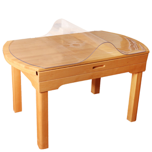 椭圆形折叠伸缩餐桌垫PVC软玻璃桌布塑料胶垫防水家用防烫饭桌垫