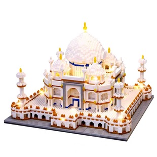 中国积木泰姬陵微颗粒大人高难度建筑城堡立体拼装图益智成年玩具