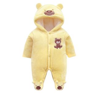 婴儿衣服连体衣冬季女男宝宝冬装秋冬外出服抱衣可爱超萌网红包脚