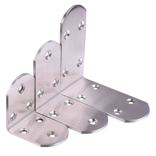 不锈钢角码L型码角铁支架固定件半圆加厚直角家具五金配件连接件