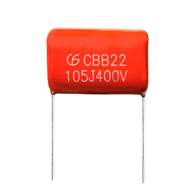 CBB22金属化薄膜红色固定电容器105J400V脚距20MM1UF400V电子元件