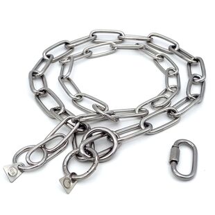 狗狗项圈狗链金毛 不锈钢方目脖链颈链狗p链德牧马犬卡斯罗蛇链子