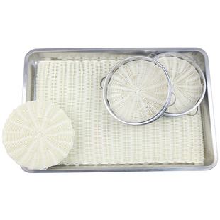 方形硅胶蒸笼布 笼布 笼屉布 蒸笼垫 蒸包子龙布蒸笼布垫布米黄色