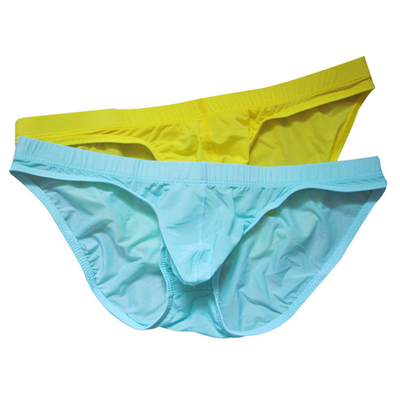 男士内裤透明冰丝无痕u凸三角