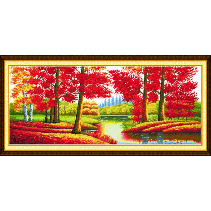 十字绣2023新款线绣鸿运当头客厅自己绣大幅餐厅手工简约时尚大气