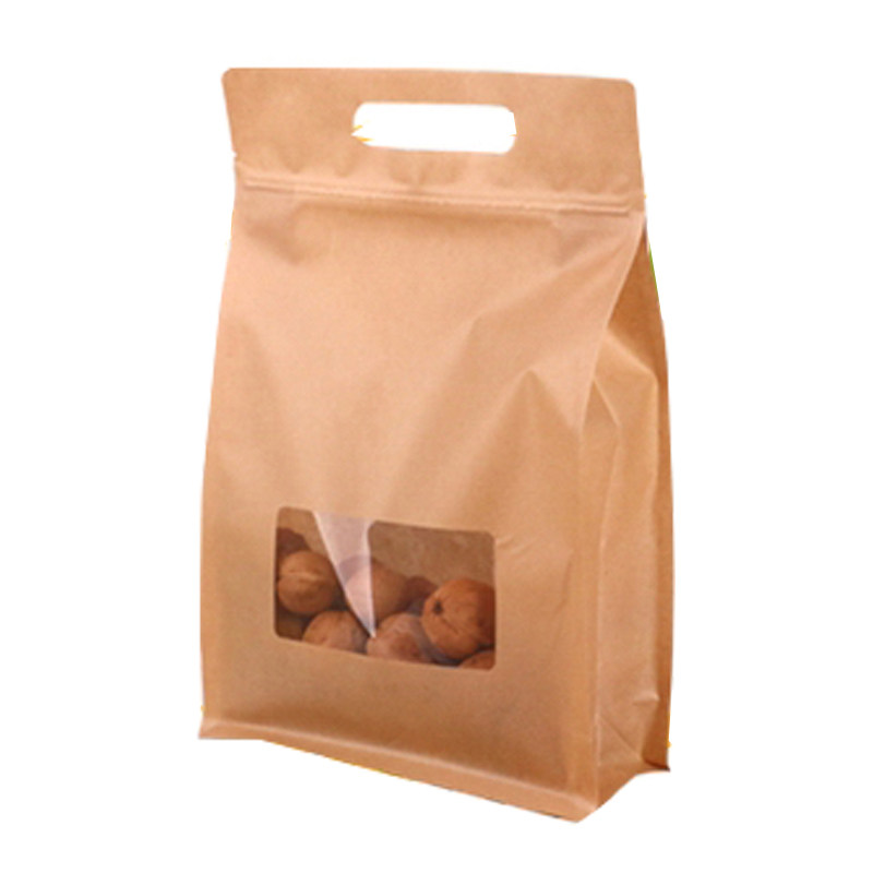 茶叶自封袋八边封开窗牛皮纸袋干礼品袋/塑料袋