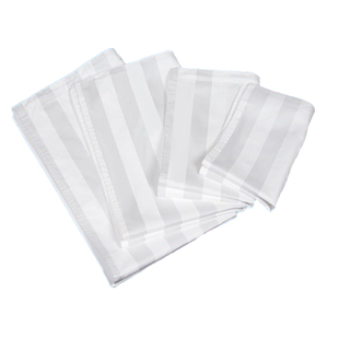 新款纯棉布料内胆拉链加密加厚贡缎条纹白色枕头单人用74x48透气