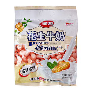 花生牛奶500g袋15小包高钙浓香三迪营养早餐代餐上班学生即食冲饮
