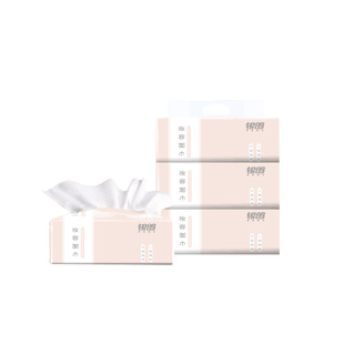 银鸽新品妆容面巾抽纸四层100抽软抽3包/提16提/箱共48包整箱