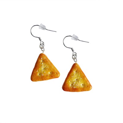 quinta原创手作糖霜饼饼干银耳环