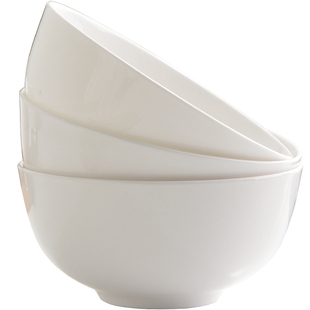 唐山骨瓷碗家用纯白陶瓷饭碗微波炉米饭碗面碗汤碗粥碗吃饭碗餐具