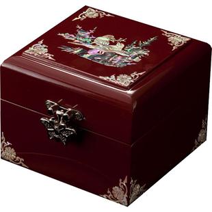 锦贝传说螺钿漆器首饰盒高级感结婚礼物便携式手镯项链戒指收纳盒