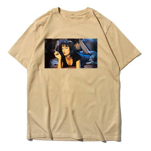 pulp fiction taxi driver低俗小说昆汀马田史高电影印花T恤衫