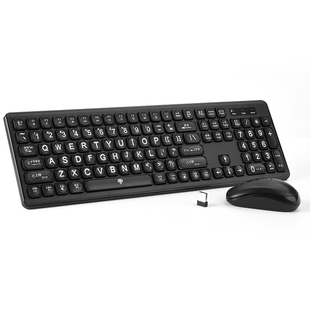无线老人键盘 大字体中文无线键盘老年人专用中文大字体键盘鼠标