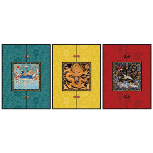 新中式餐厅客厅装饰画龙袍汉服卧室挂画玄关床头大厅通道墙画壁画