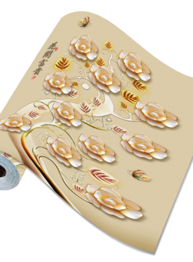 花卉欧式竖版视觉走廊过道壁画