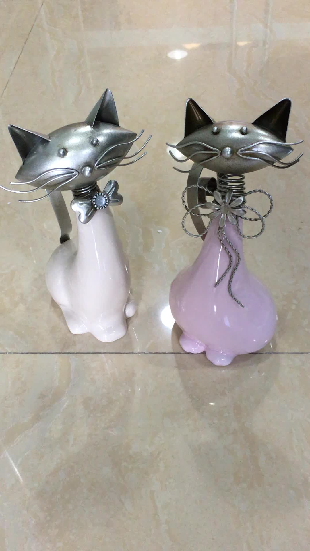China Custom Design Ceramic Cat Candle Holder,Animal Candle Holder,Metal Cat Home Decor Buy