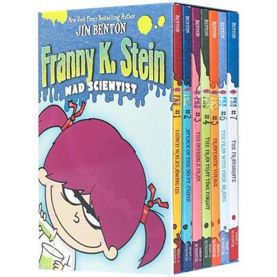 英文原版科学小超人弗兰妮7册The Complete Franny K. Stein, Mad Scientist: Lunch Walks Among Us 儿童课外阅读章节桥梁书