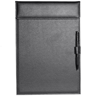 皮革A4会议垫板夹会议记录夹写字垫板书写板酒店便签夹子会议文件夹板定制商务黑色会议夹垫板订制