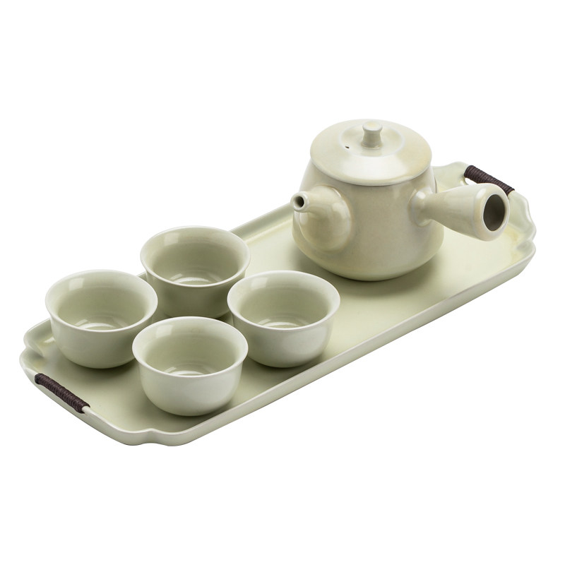 日式禅意汉风简约家用功夫茶具套装小套陶瓷侧把壶泡茶道器干泡盘