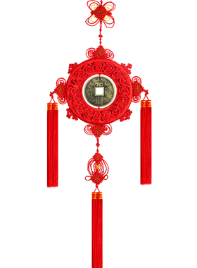景登中国结铜钱挂件编乔迁新居