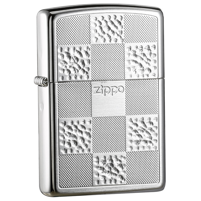 zippo超薄韩版镀银防风打火机