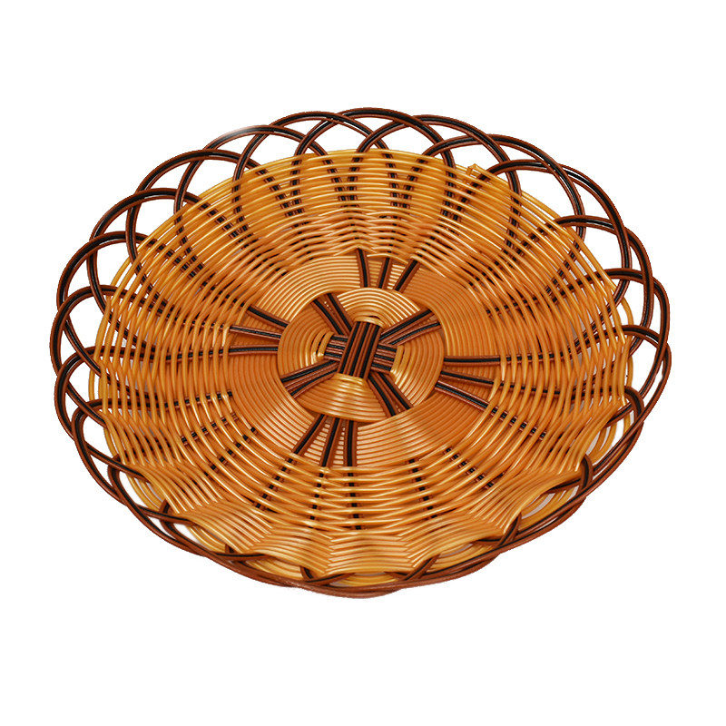 小吃篮子仿藤编织篮子装油炸食品小筐水果盘点心盘子创意商用果篮