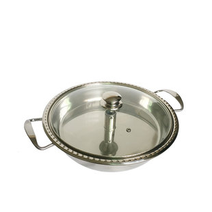 不锈钢蒸剁椒鱼头蒸汽锅桑拿锅酒店餐具商用海鲜蒸锅气锅鸡鱼头锅