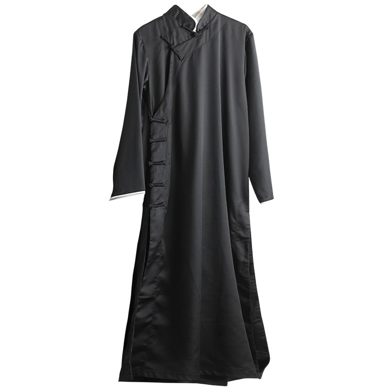 改良汉服复古盘扣斜襟长袍马褂
