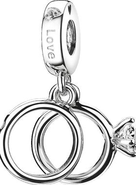 athenaie925银戒指diy串珠手链女