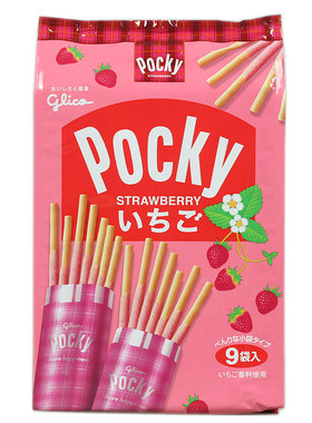 日本固力果pocky草莓巧克力饼干